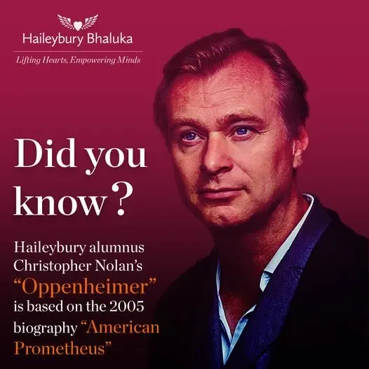 Haileybury alumnus Christopher Nolan's cinematic genius takes us on a captivating journey with his Oppenheimer movie.