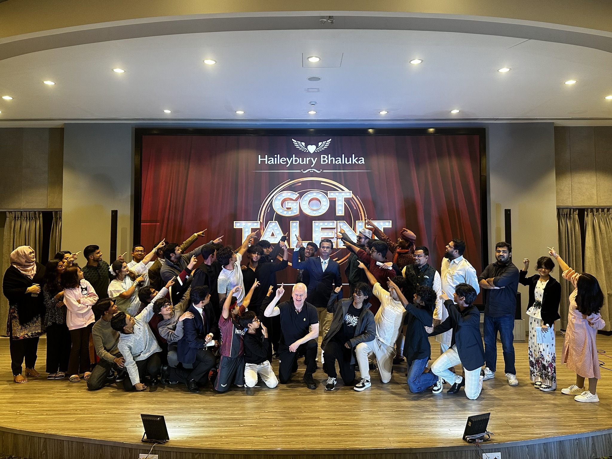 Haileybury Bhaluka students performing on stage during Got Talent event