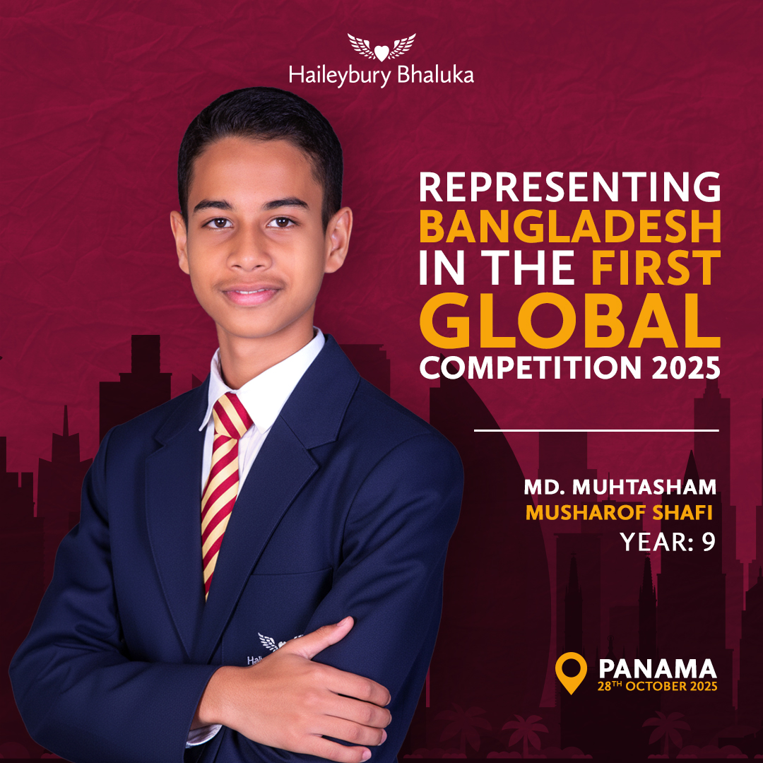 Haileybury Bhaluka student Md. Muhtasham Musharof Shafi representing Bangladesh at FIRST Global Challenge 2025 in Panama