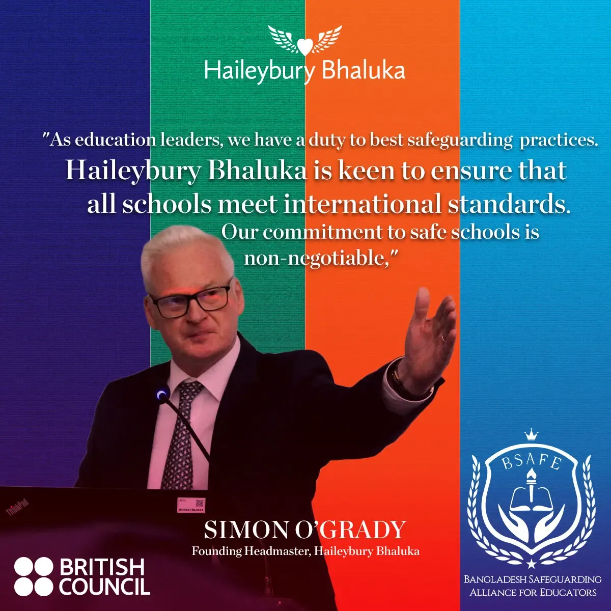 Haileybury Bhaluka visits Bangladesh Safeguarding Summit