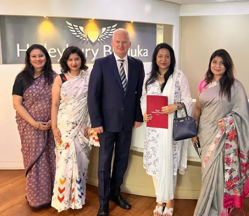 Mr. Simon O'Grady, Founding Headmaster of Haileybury Bhaluka was honoured to host leaders of the Bangladesh-India Business Council (BIBC) and the Bangladesh Women's Chamber of Commerce & Industry (BWCCI)