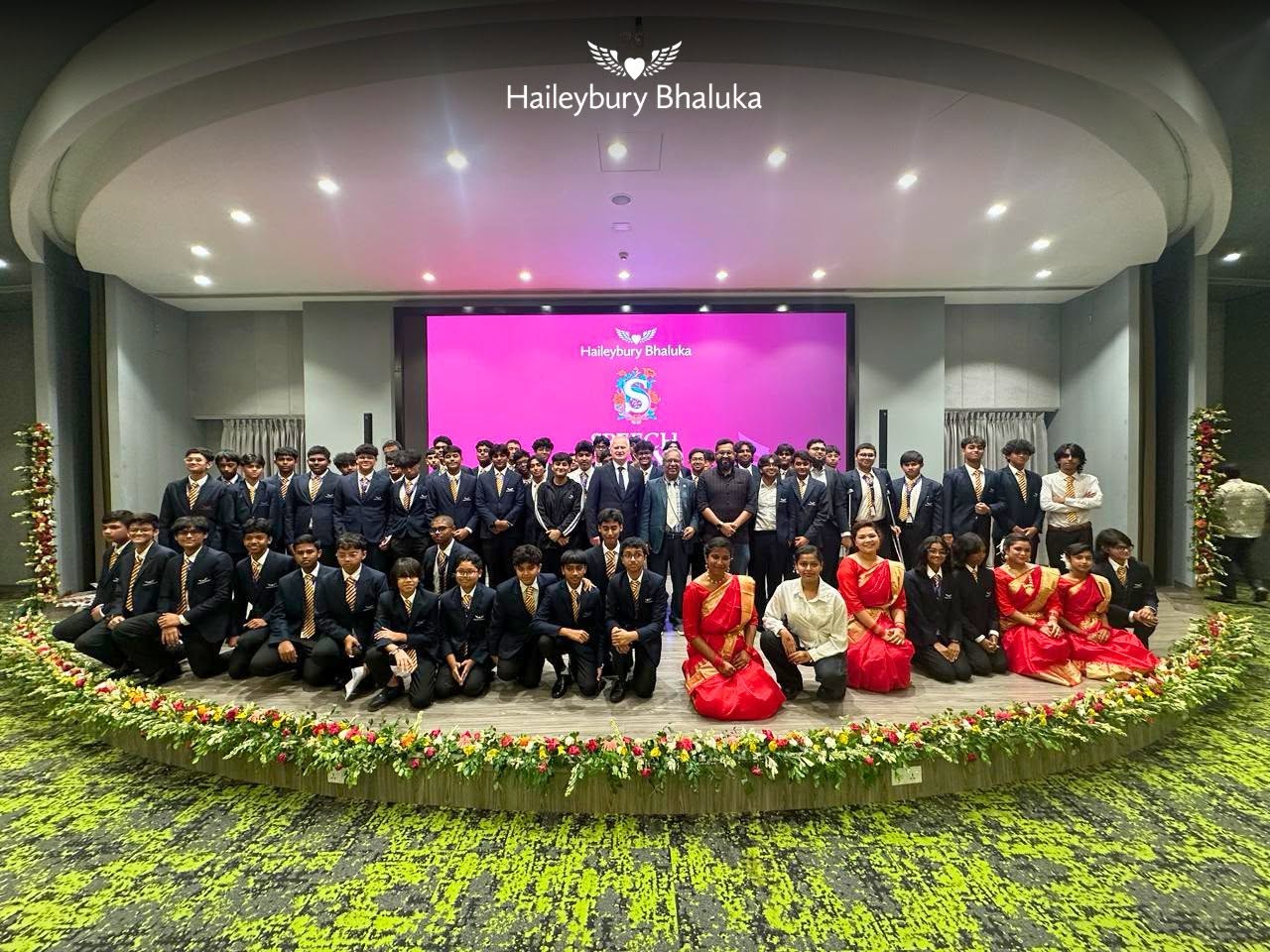 Students and guests celebrating Speech Day 2026 at Haileybury Bhaluka with speeches, music, and awards