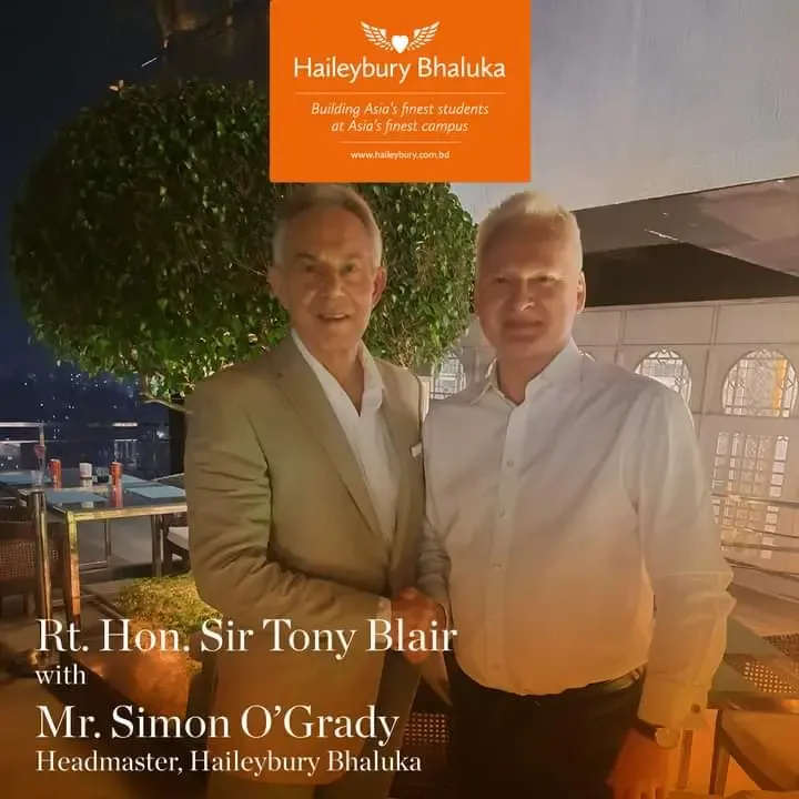 A great meeting between Rt. Hon. Sir Tony Blair and Mr. Simon O’Grady in Dhaka.