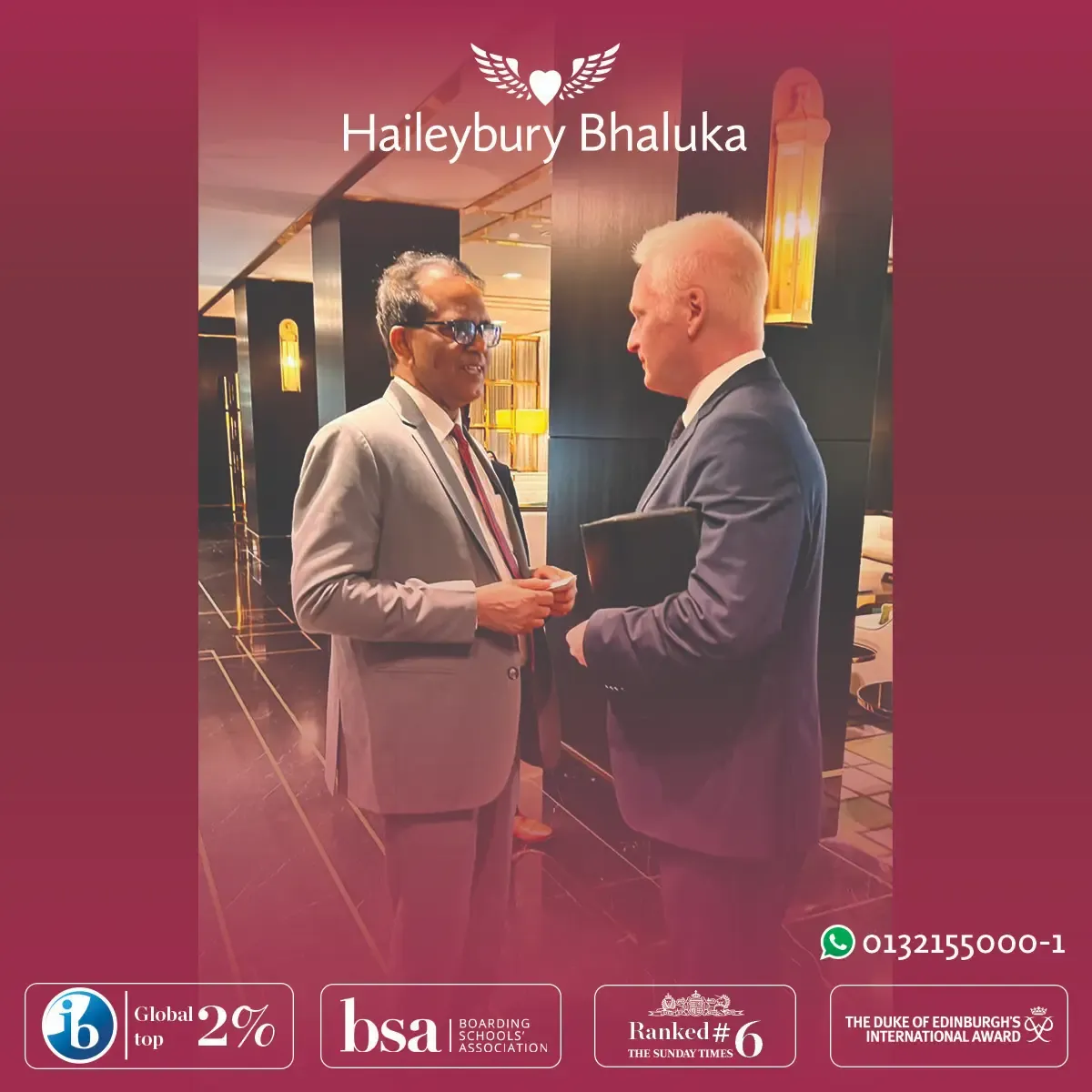 Executive Chairman of BIDA meets the Headmaster of Haileybury Bhaluka