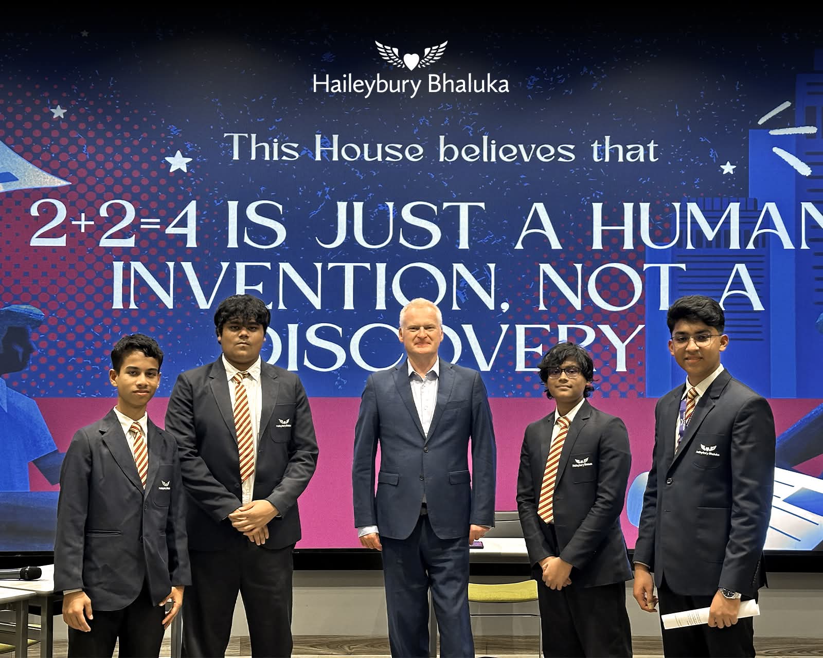 Haileybury Bhaluka students participating in a lively debate competition
