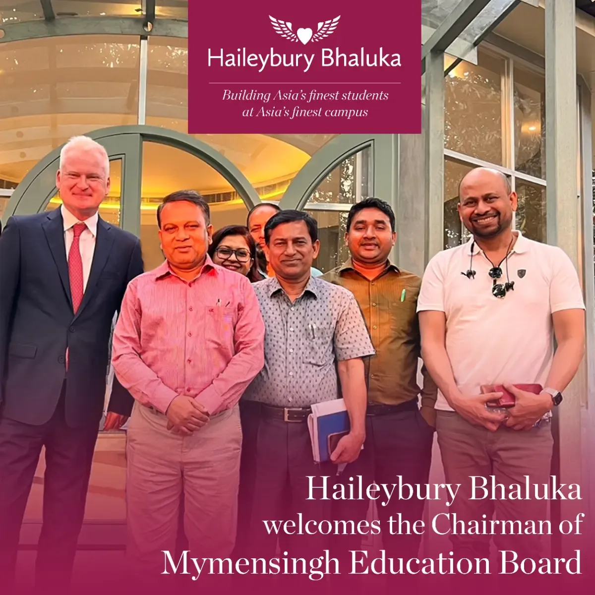 The Chairman of Mymensingh Education Board and the School Inspector visited the campus of Haileybury Bhaluka to grant their official approval as a recognized school.